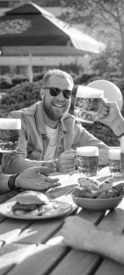 Radim at the Beer Garden Karlín